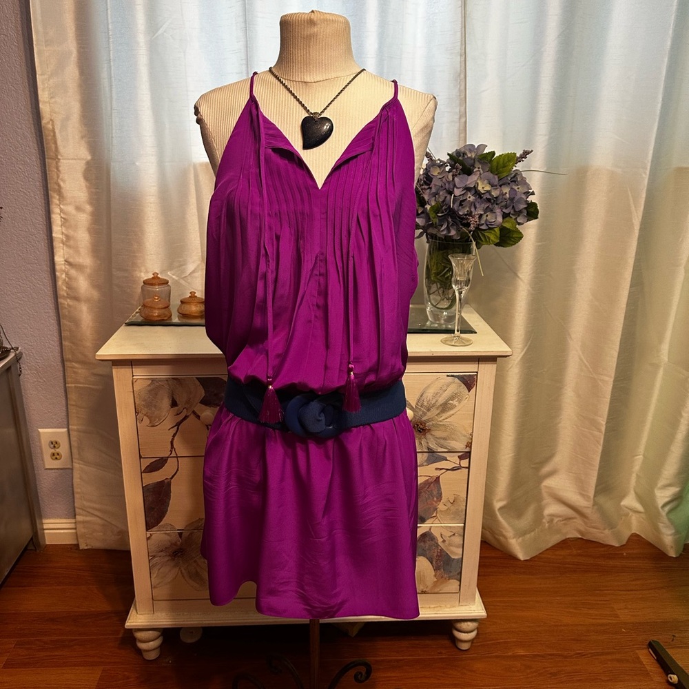 Lilly Pulitzer Purple Spaghetti-Strap Mini Dress
